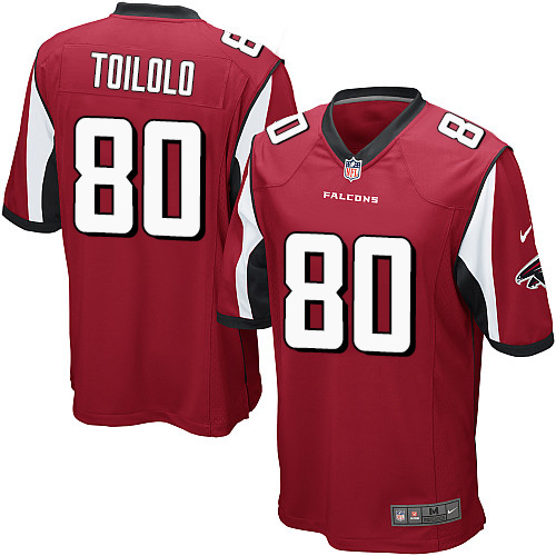 Youth Elite Levine Toilolo Nike Jersey Red Home - #80 NFL Atlanta Falcons